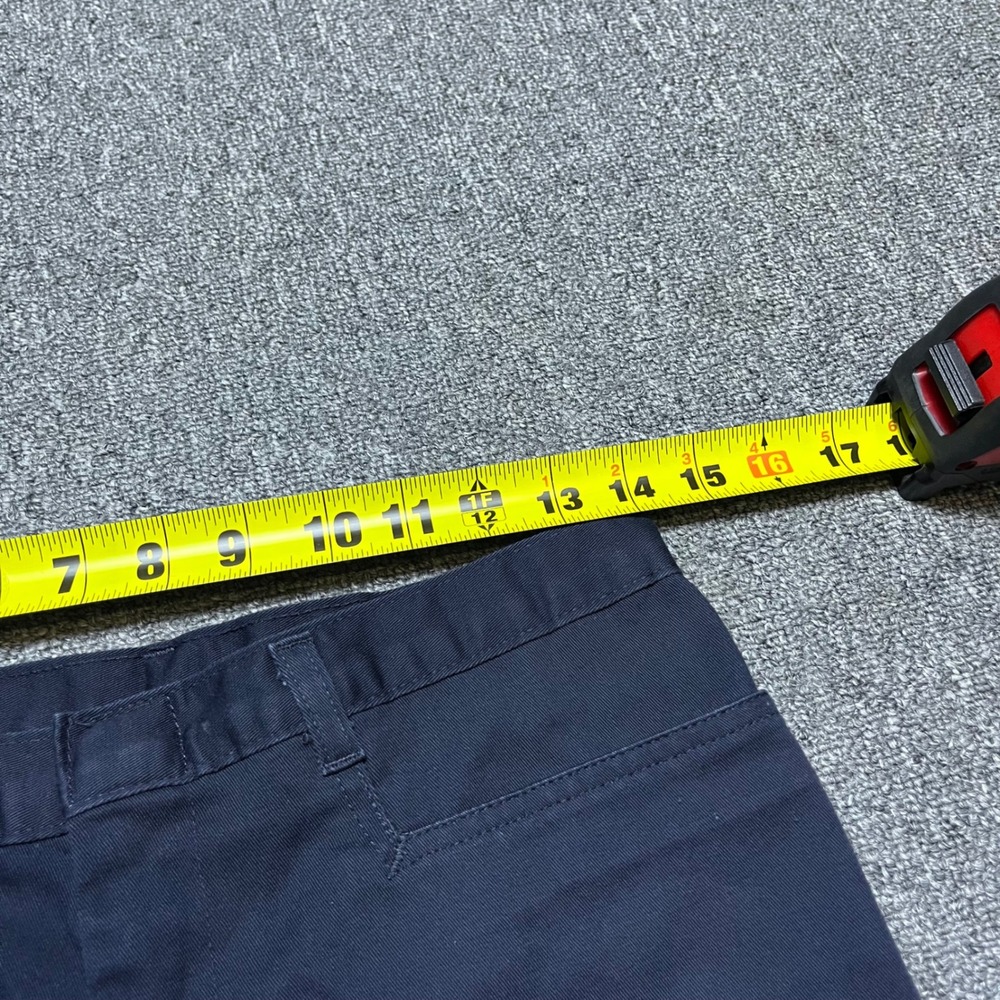 Dickies Flare Leg Work Pants Navy Blue Junior Twill Trousers Casual Utility - Picture 7 of 8